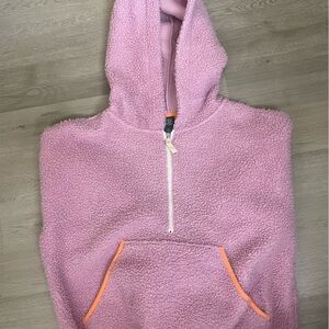 Wild Fable Lavender Sherpa Jacket with Orange Accent
